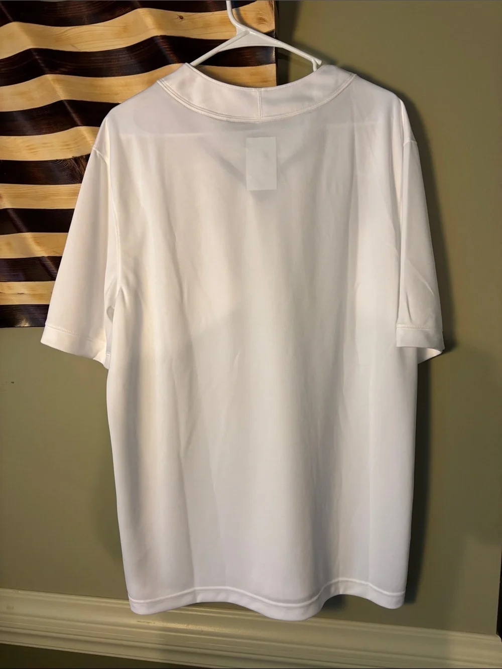 Jordan White Short-Sleeve Athletic Jersey with Red Jumpman
